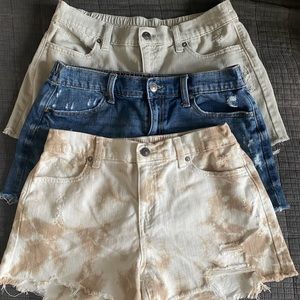 THREE Pair Aerie Daydream shorts. Size SMALL